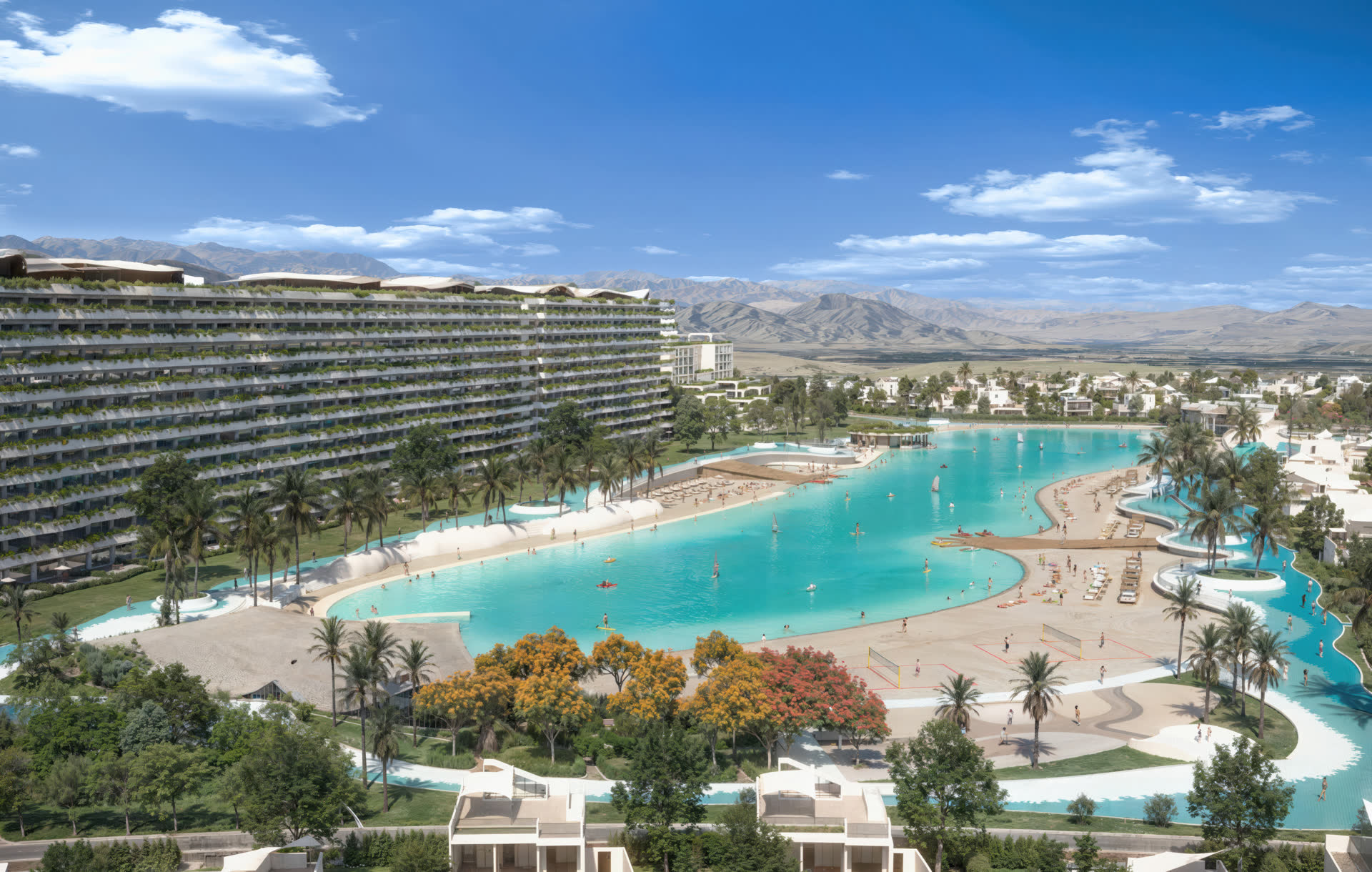 Laguna cristalina de Flamencos Condominio, Norte Chico